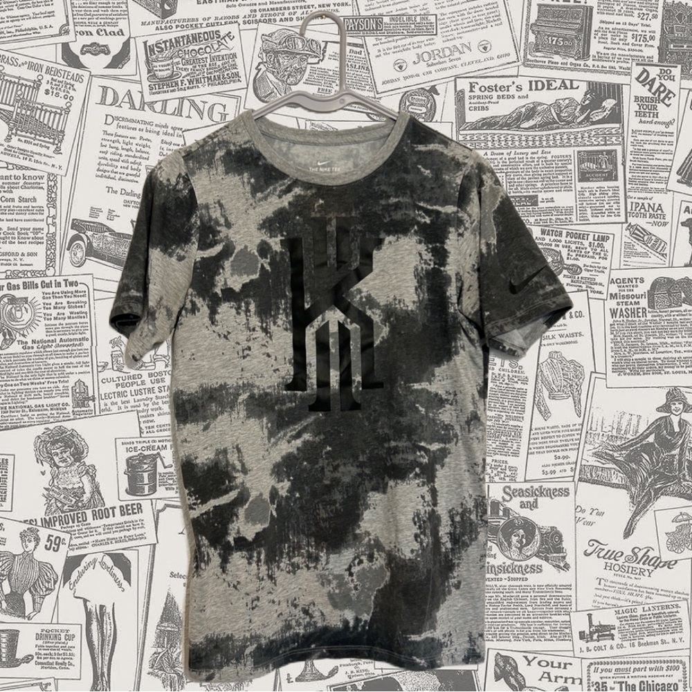 Black & Gray KI (Kyrie Irving) TShirt, The Nike Tee, Youth XL